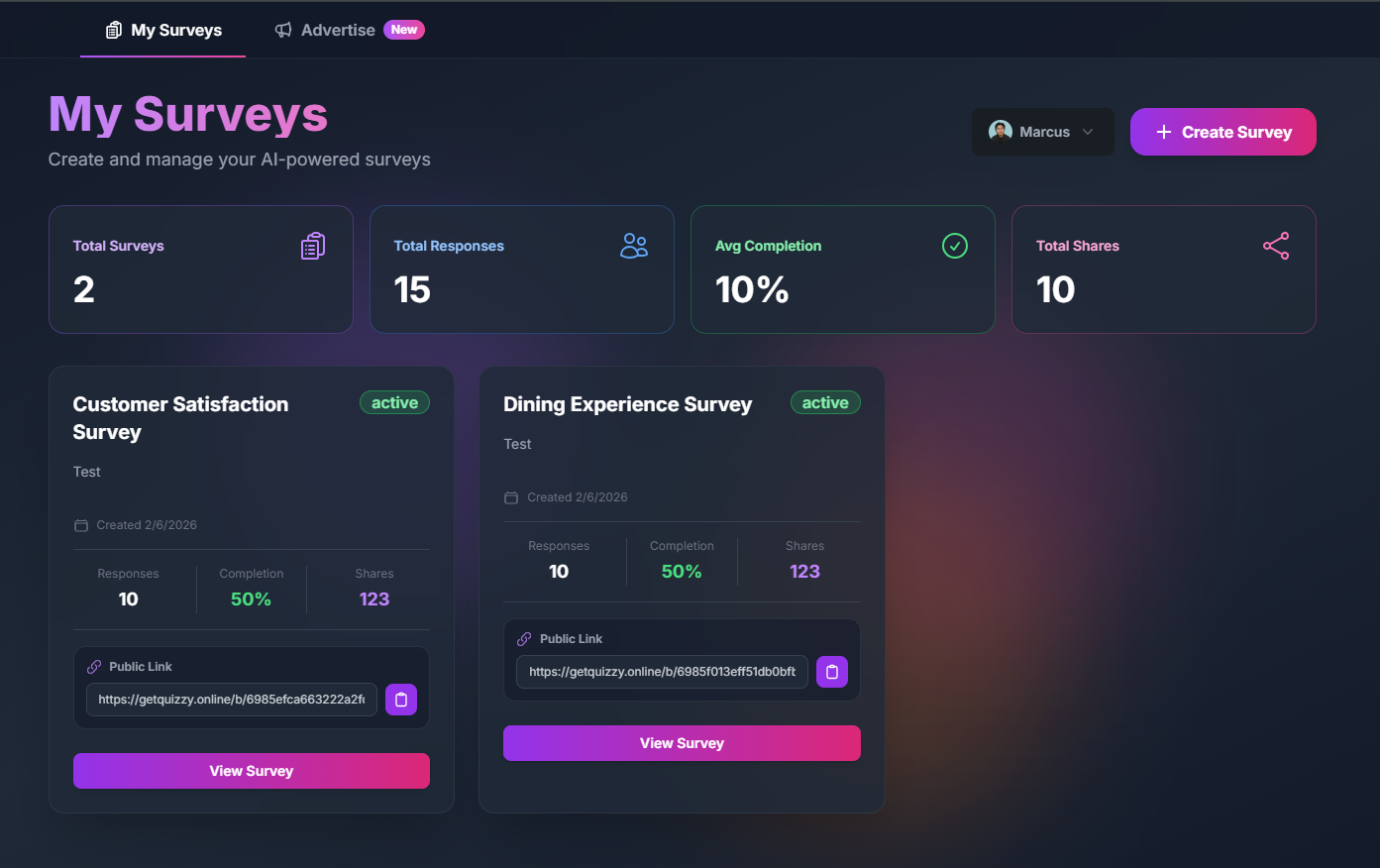 Survey Dashboard